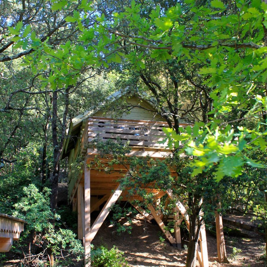 Les Cabanes Dans Les Bois Logis Hotel Villedubert Oda fotoğraf