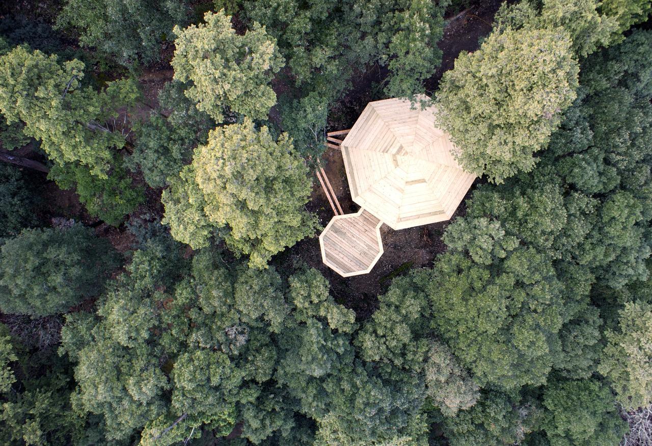 Les Cabanes Dans Les Bois Logis Hotel Villedubert Dış mekan fotoğraf